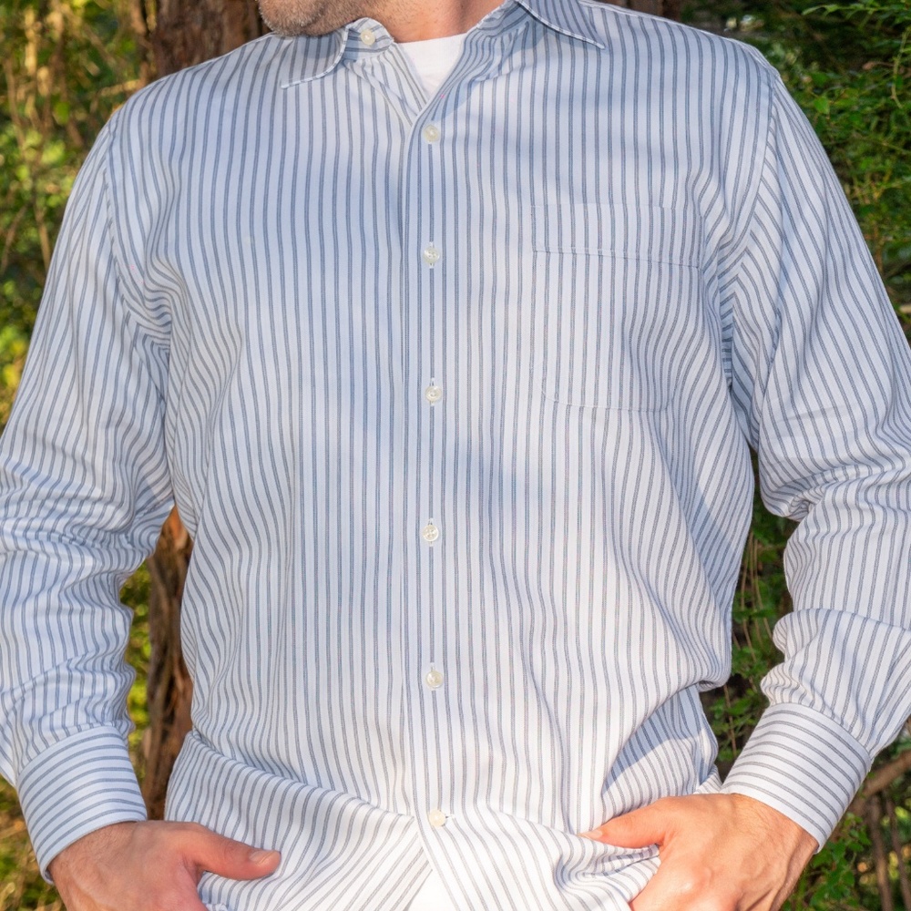 Tommy Bahama Dress Shirt (Blue Striped) - Picture 2 of 4